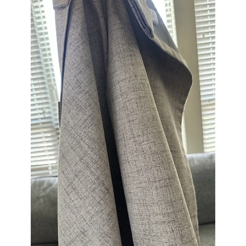 Gray Rod Pocket Curtain Panel 52x82 Light Filtering Solid Polyester Modern